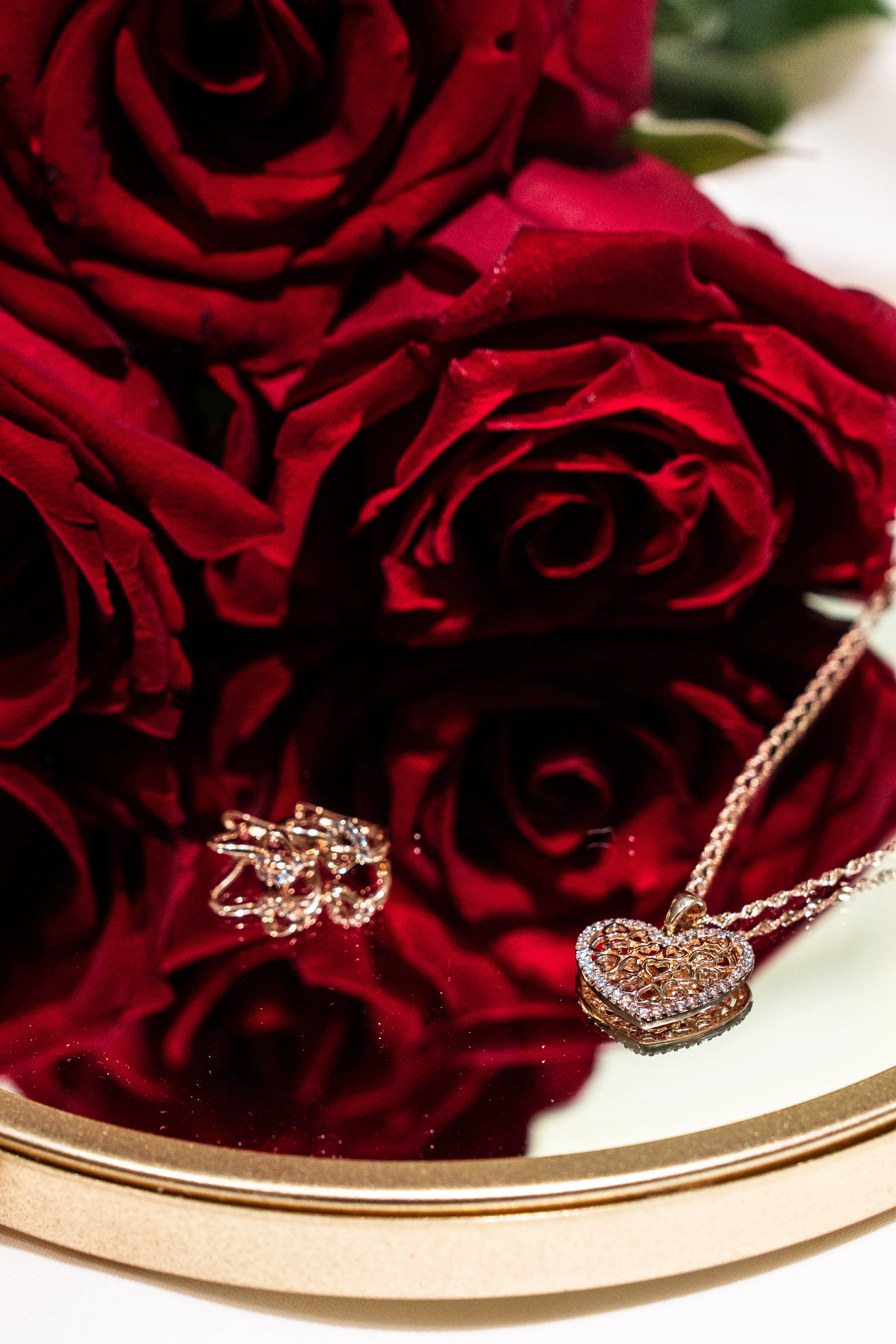 Pendentif cœur pavé