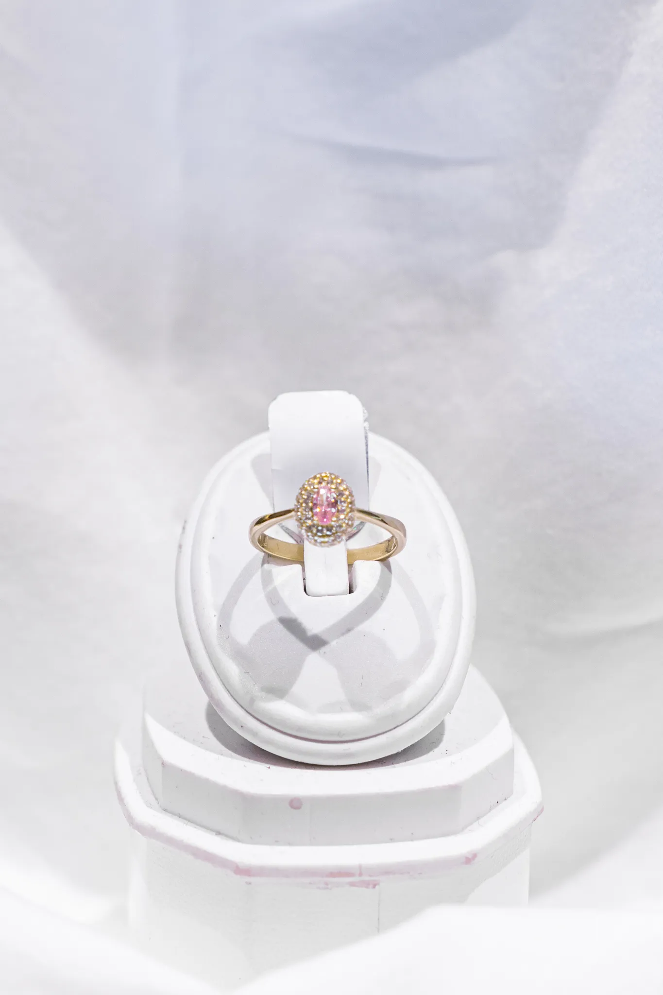 Bague ovale rose